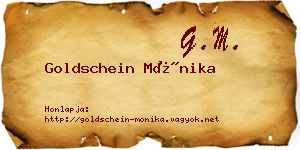 Goldschein Mónika névjegykártya